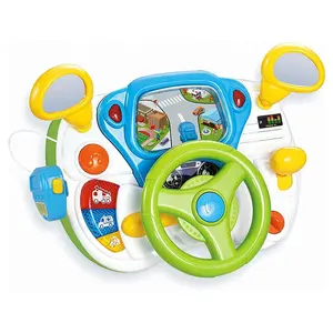 Samtoy Simulation Early Educational Electronic Baby Toys Kids Steering Wheel Toy Driving Toy with Realistic Sound