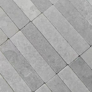 Mosaïque en <span class=keywords><strong>pierre</strong></span> <span class=keywords><strong>calcaire</strong></span> grise naturelle, en bande, polie - Product Image 2