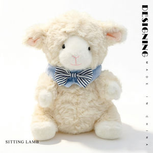 Peluche <span class=keywords><strong>Mouton</strong></span> Assis Super Doux, Rembourrage Coton PP de Haute Qualité, <span class=keywords><strong>Doudou</strong></span> Confortable pour Bébés, Cadeau d'Anniversaire Unisexe - Product Image 6