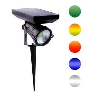 <span class=keywords><strong>Projecteur</strong></span> de sapin <span class=keywords><strong>solaire</strong></span> Cob intégré avec corps en aluminium IP65 6000K Abat-jour en verre à intensité variable pour application paysagère - Product Image 2