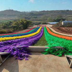 Glissade en herbe PE pour parc sportif, attraction touristique, glissade arc-en-ciel sur herbe, toile <span class=keywords><strong>de</strong></span> <span class=keywords><strong>fond</strong></span> pour photos <span class=keywords><strong>de</strong></span> mariage - Product Image 2