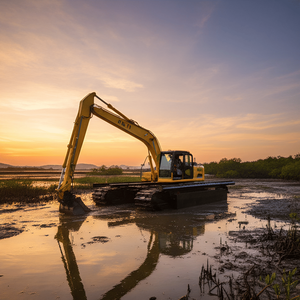 Ponton d'excavatrice amphibie stable et sûr en <span class=keywords><strong>acier</strong></span> haute résistance avec <span class=keywords><strong>prix</strong></span> compétitif direct usine - Product Image 1