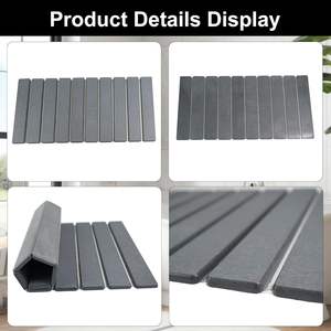 Tapis de salle de bain en pierre de diatomite gris moyen de qualité alimentaire, pliable, très absorbant, pour chiens et salle de bain - Product Image 3