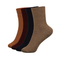 Kaus kaki katun murni untuk pria, Kaos Kaki bisnis warna hitam dan putih sepanjang musim