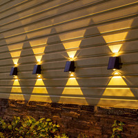 NOUVEAU Appliques murales solaires d'extérieur étanches Décoration de rue Éclairage mural LED Lampe de porche à énergie solaire pour villa Patio Garden