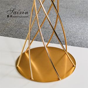 ZT-406 disposizione di fiore in metallo <span class=keywords><strong>oro</strong></span> di vendita Caldo stand per la cerimonia nuziale decorazione della tavola - Product Image 6