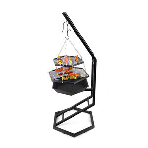 Chaîne suspendue pour jardin Chaîne de <span class=keywords><strong>barbecue</strong></span> Grille réglable Grilles de <span class=keywords><strong>barbecue</strong></span> au charbon de bois - Product Image 4