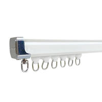 Rail de rideau en alliage d'aluminium moderne et luxueux, rail de fenêtre coulissant décoratif pour la décoration intérieure, système de rail silencieux
