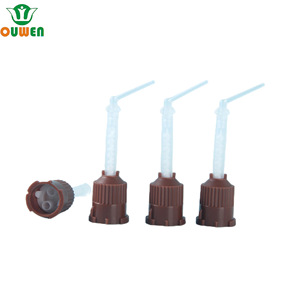Conector de tubo mezclador Ouwen de plástico marrón y blanco para pistola de pegamento termofusible, uso en bricolaje - Product Image 2