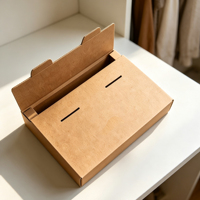 Cajas de Envío Planas Hechas a Mano, Reutilizables y Ecológicas, de Cartón Corrugado para Empaque de Ropa - Diseño de Logotipo Personalizado a la Moda