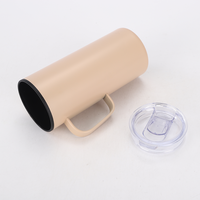 Fournisseur direct, prix avantageux pour tasse à sublimation ultra-fine de 670 ml, tasse isotherme, tasse vierge avec intérieur en PP et extérieur en acier inoxydable