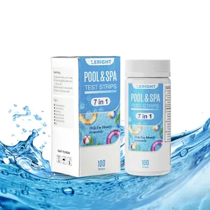 Strip uji air pemasok kolam dan Spa 7 In 1 strip uji PH untuk alat asisten pengujian kualitas air