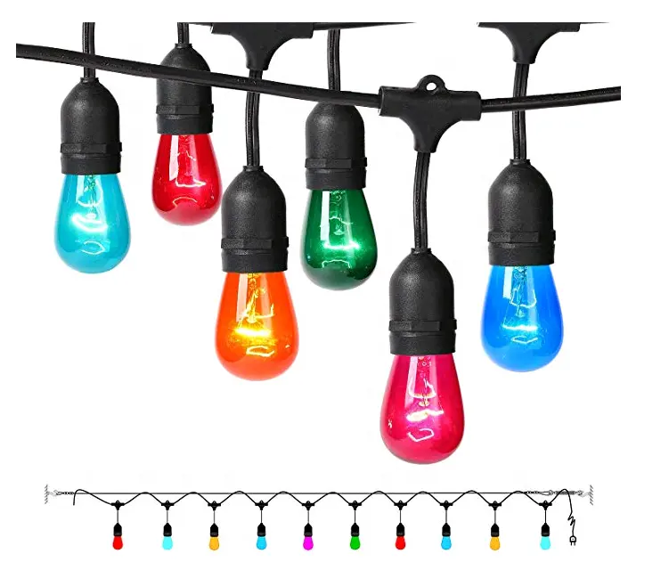 Christmas Led Lights Colored Outdoor String Lights Weatherproof Connectable Multicolored Commercial Lighting