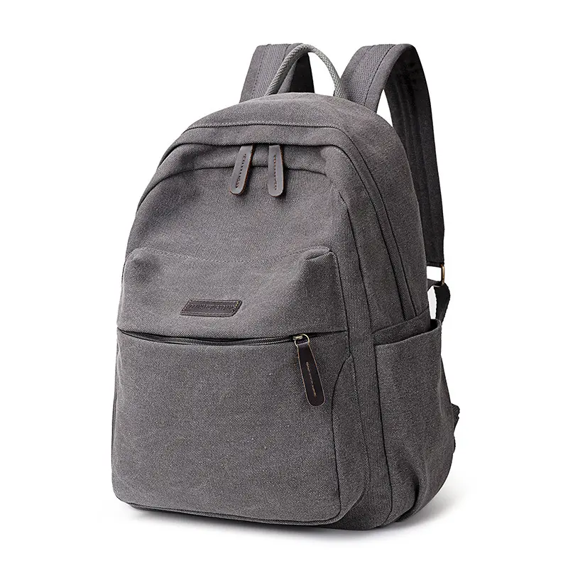 Casual Daypack Outdoor Travel Rucksack Hiking Backpacks for Men and Women Grey, Vintage Anti-theft Canvas Backpack