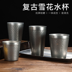 Retro Stainless Steel Cup Industrial Design Outdoor Camping Use - Product Image 4