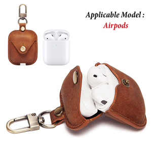 HUMERPAUL-fundas de cuero para auriculares inalámbricos, funda protectora de diente azul para airpods - Product Image 4