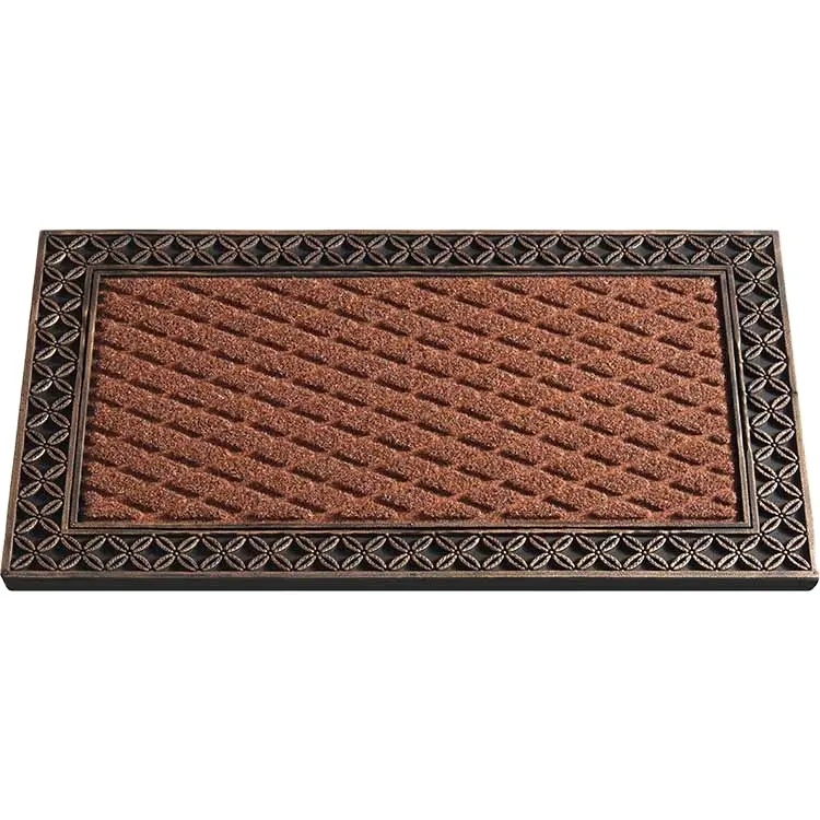 Outdoor Welcome Mat, Dark Gray Large, Non Slip and Low Profile Welcome Mat for Front Door