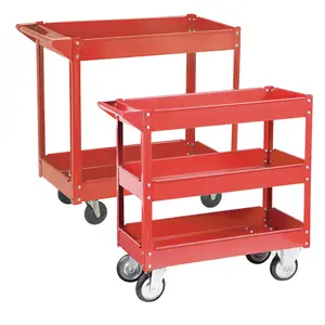 2 Or 3 Tier Rolling Tool Cart Industrial Service Tool Trolley For Garage Warehouse Repair Shop