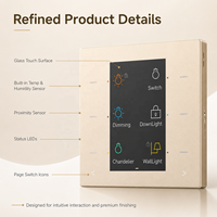 Panneau tactile intelligent KNX pour toute la maison, capteur de proximité, capteur de température et d'humidité, contrôle de scène IA multi-appareils pour la maison