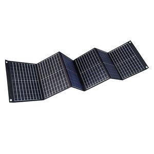 80W 18V Portable Tri-Fold Solar Panel with <strong>10</strong> in 1 DC Adapter Kit for Camping RV Outdoor Power Station and 12V Battery Charging - Product Image 1