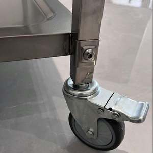 उच्च गुणवत्ता वाले वाणिज्यिक रसोई ट्रॉली अनुकूलन योग्य 3-स्तरीय स्टेनलेस स्टील भोजन रेस्तरां के लिए टिकाऊ - Product Image 5