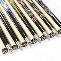 En gros, Queue de billard économique multi-styles avec fût en érable, prise lisse, pointe de 13 mm, queue de billard 1/2 économique, embout décoré, queue de club de haute qualité