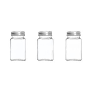 Bouteille carrée pour animaux de compagnie 100 ml avec bouchon à vis en aluminium, emballage hermétique de qualité alimentaire pour collations et boissons - Product Image 3