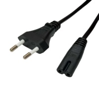 Câble d'extension électrique européen de haute qualité à 2 broches, cordon d'alimentation 2,5A, prise Euro, rallonge AC, fil PVC 2x0,75mm² pour petits appareils
