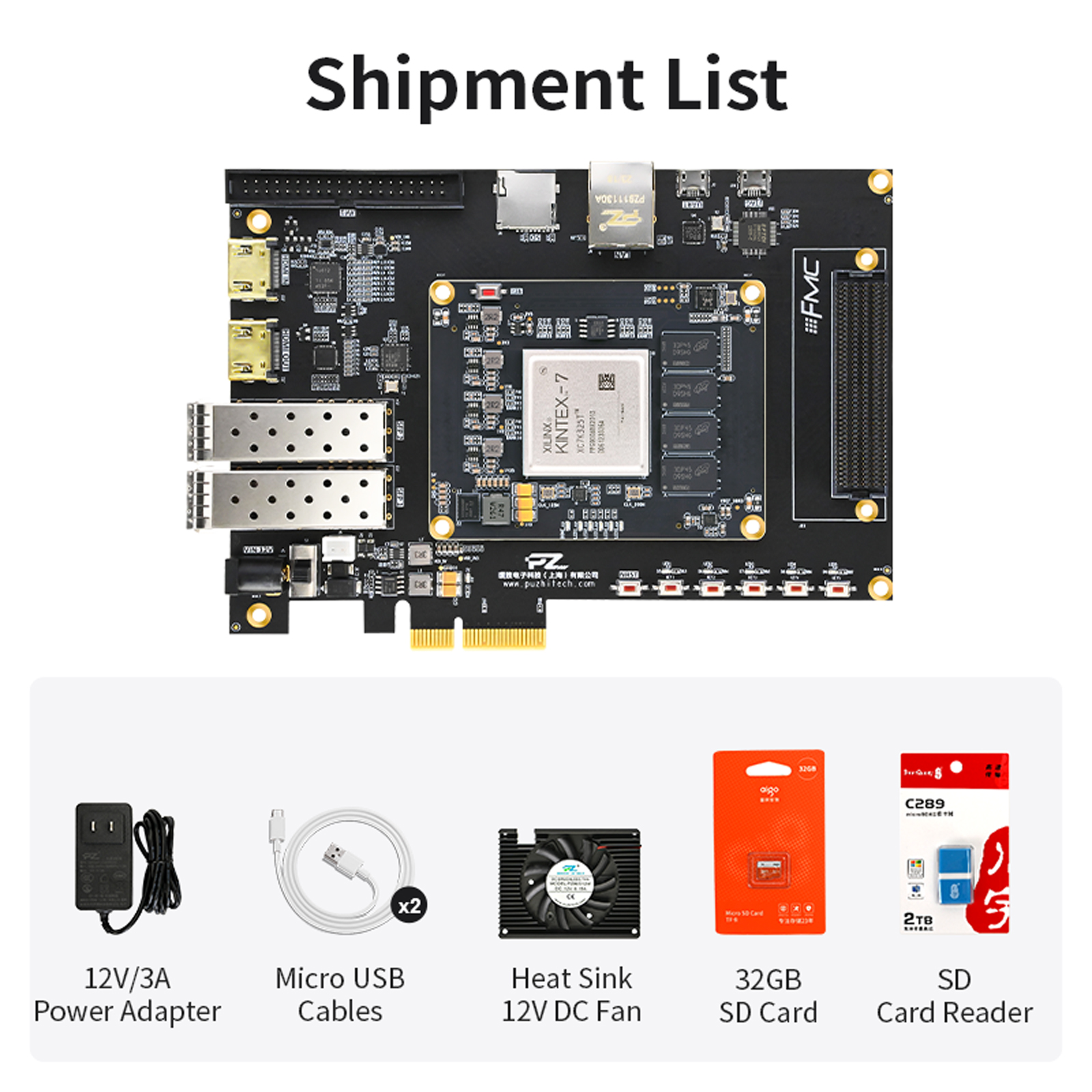 Puzhi PZ-K7325T-FH PZ-K7410T-FH FPGA Development Boards Kintex-7