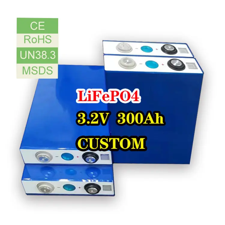 3.2v 50ah 100AH 230ah 280ah 300ah lifepo4 cell 3.2v 300Ah sel baterai prismatis untuk sistem surya