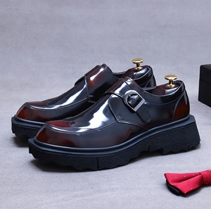 Mocasines de Cuero Genuino para Hombre y Zapatos de Boda con Diseño Floral, Cierre sin Cordones, Ligeros e Impermeables para Oficina y Carrera Profesional - Product Image 1