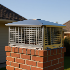 Tapa de chimenea de acero inoxidable de 13 x 21 pulgadas con malla para chimenea, para instalaciones existentes - Product Image 2