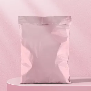 생분해 성 방수 배송 퇴비화 매트 폴리 가방 포스트 가방 의류 익스프레스 포장 가방 젖빛 핑크 Polymailer