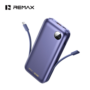 REMAX FP-130 Power Bank 20000mAh, Ricarica Super Veloce 22.5W, Cavi Doppi Integrati, Caricabatterie Portatile con Display LED per <span class=keywords><strong>Viaggi</strong></span> - Product Image 1