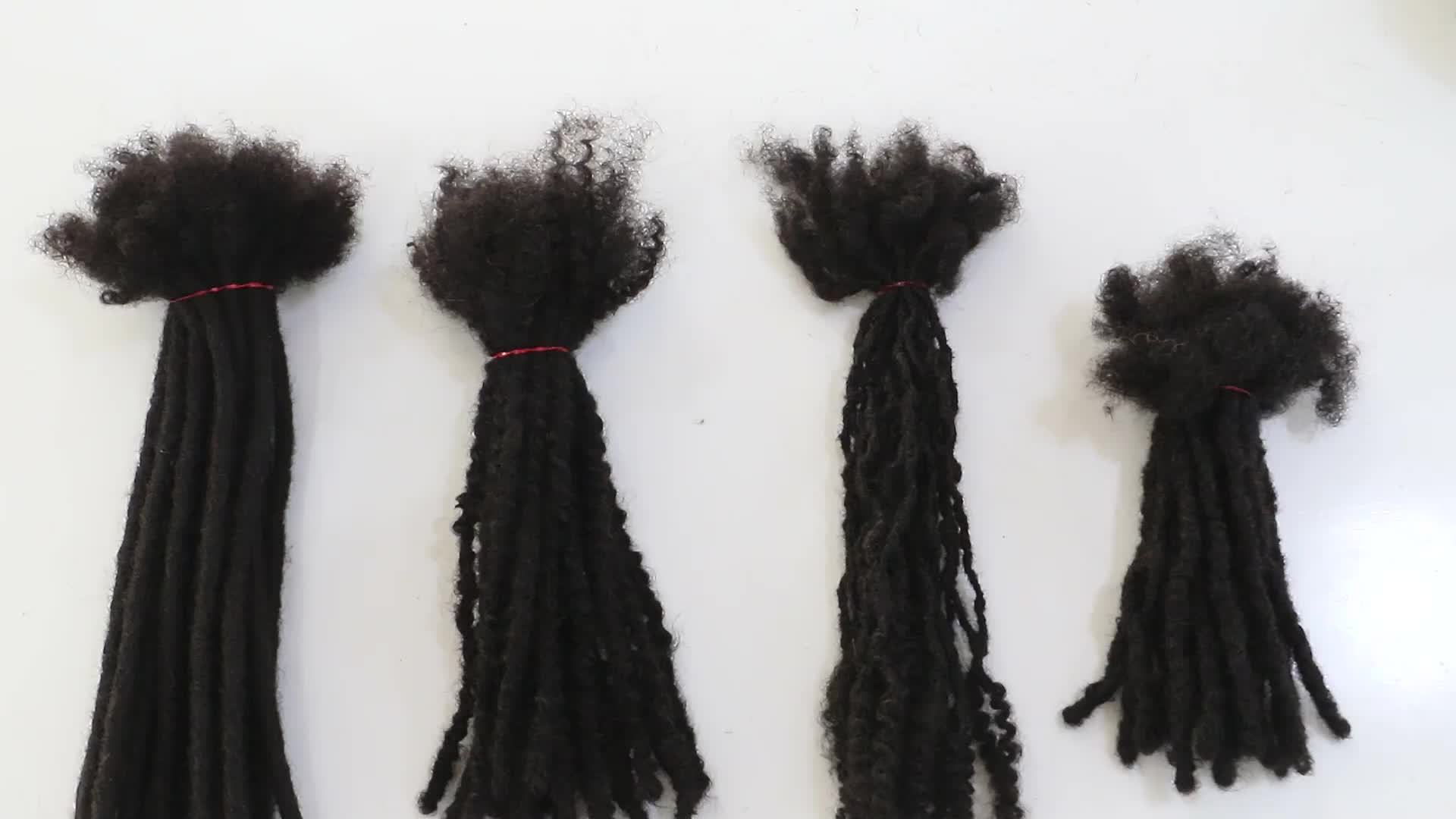 KAMA Customized Handmade Interlocked 0.1cm 0.2cm 0.4 cm Afro Kinky Curly Ends Microlocs for Locs and Twists Hair Styles Detail Section 13