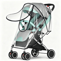Housse de pluie universelle pour poussette, imperméable, transparente, anti-poussière, coupe-vent, respirante, protection pour poussette de bébé