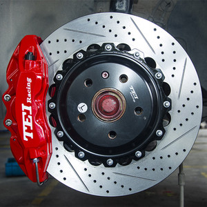 Kit d'étrier de frein avant pour voiture, 4 pièces, 6 casseroles, Rotor à disque 355x28MM, pour <span class=keywords><strong>Passat</strong></span> <span class=keywords><strong>B6</strong></span> B7 2005 — 2016, roues 18 pouces - Product Image 4