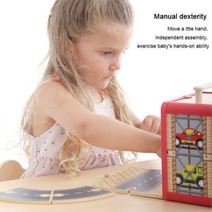 UDEAS Cadeau pour enfants : <span class=keywords><strong>Garage</strong></span> de stationnement en <span class=keywords><strong>bois</strong></span> avec piste de stationnement pour voitures - Product Image 4