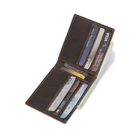 Dompet Pendek Vintage Lipat Kulit Asli Crazy Horse Dompet Koin Tempat Kartu Multifungsi Pria Slot Multi Kartu Portabel