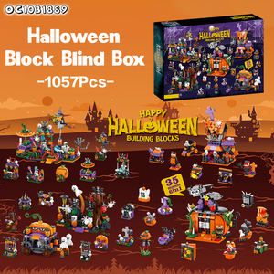 1057pcs 6in1 DIY Assemble Halloween <strong>Mini</strong> <strong>Building</strong> <strong>Block</strong> Blind Box <strong>Toy</strong> For Kids - Product Image 2