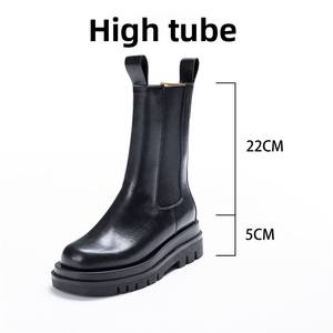 Stivali corti da donna con fibbia da donna Casual e Versatile con tacco spesso di alta qualità - Product Image 2