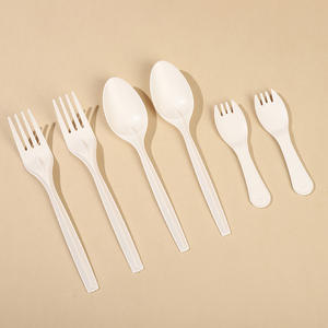 제조사 옥수수 녹말 칼 옥수수 전분 숟가락 환경 적으로 분해되는 6.5 인치 과일 일회용 옥수수 전분 숟가락 - Product Image 1