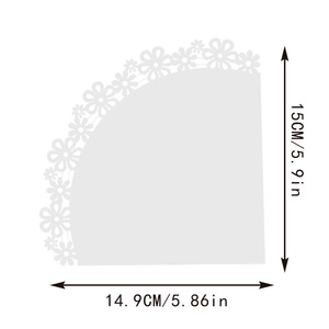Cônes en papier blancs découpés au laser à motif floral, porte-confettis DIY pour mariage, fournitures pour fêtes, décoration de fête prénuptiale - Product Image 2