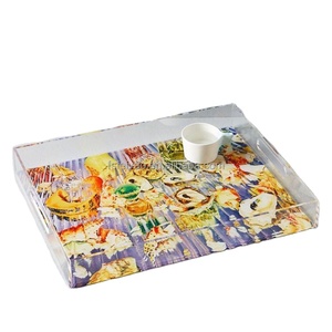 customized design acrylic tray plastic tray serving trays