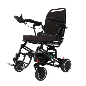 Ulaşım tekerlekli sandalye katlanabilir elektrik motoru tekerlekli sandalye rehabilitasyon terapi malzemeleri karbon Fiber kilogram siyah