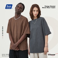 T-shirt Homme Oversize en Coton Délavé Style Vintage 250g – Qualité Supérieure, Personnalisable, Vente en Gros