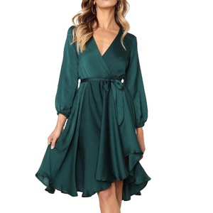 Venta al por mayor de gasa personalizada transpirable <span class=keywords><strong>y</strong></span> cómodo vestido azul de <span class=keywords><strong>encaje</strong></span> blanco - Product Image 1