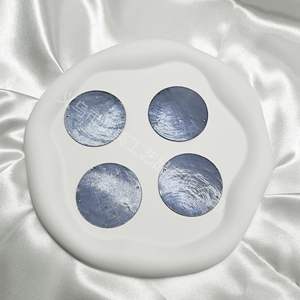 Beimei 45mm Double-hole Colored Mirror Round Sheet DIY Painting Wedding Mother-of-pearl Blue Door <strong>Curtai</strong> - Product Image 3