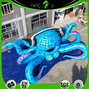 <span class=keywords><strong>Pieuvre</strong></span> gonflable bleue de grande taille de concert avec la cabine gonflable de poulpe d'écouteurs - Product Image 3