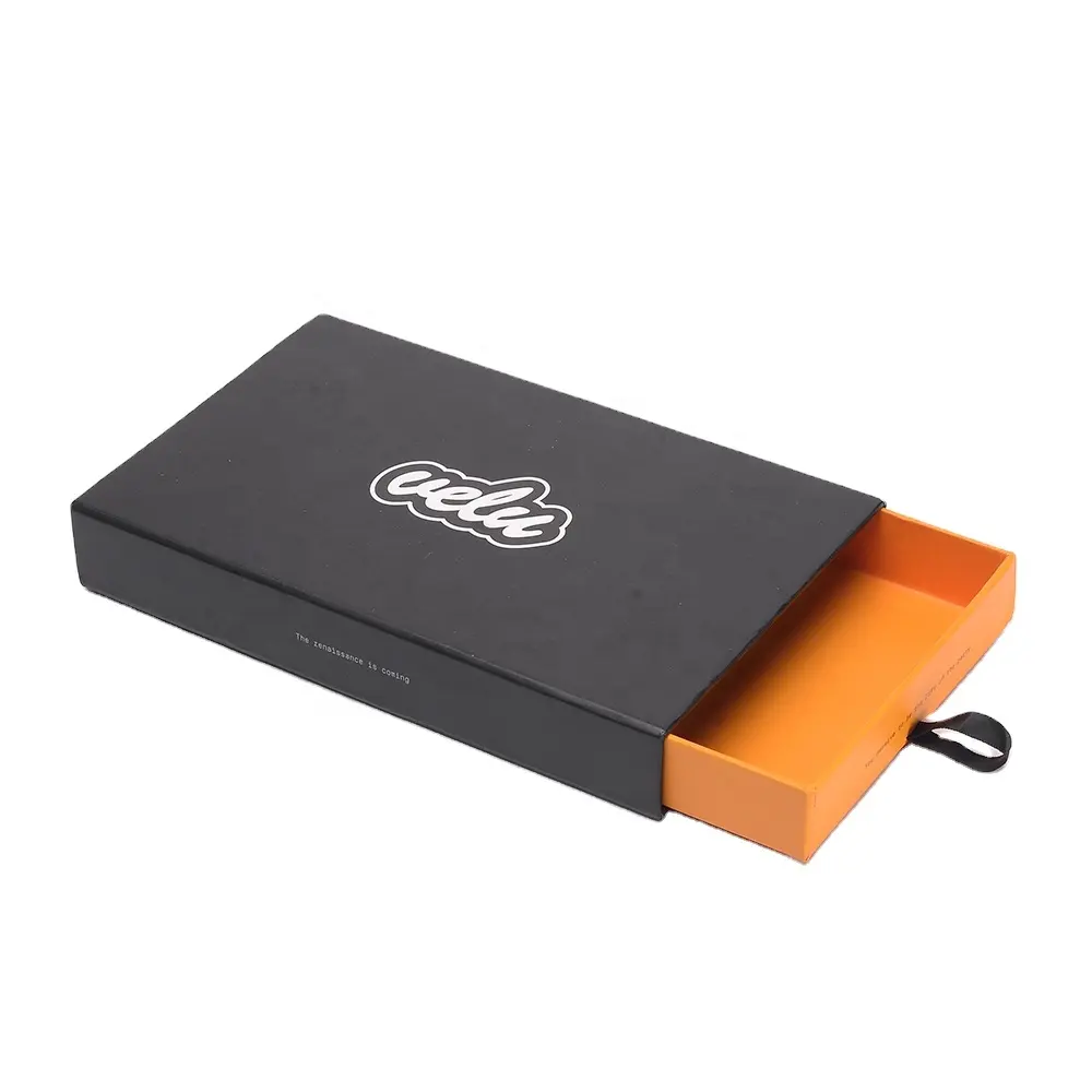 Высокое качество Черный Пользовательский логотип печать Роскошные Ювелирные изделия Чехол для телефона жесткий ящик скользящая подарочная упаковочная коробка